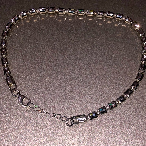 Jewelry - Stunning 14k white gold vermeil anklet best gift for women so sparkly diamondcut